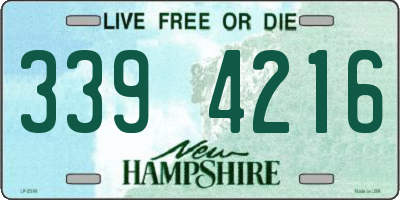 NH license plate 3394216
