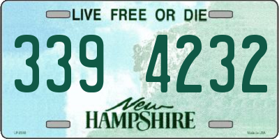 NH license plate 3394232