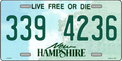 NH license plate 3394236