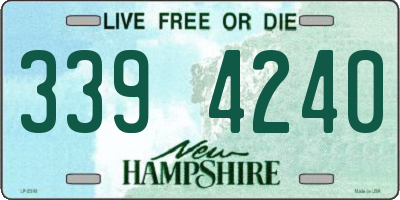 NH license plate 3394240
