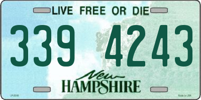 NH license plate 3394243