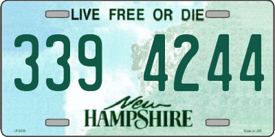 NH license plate 3394244