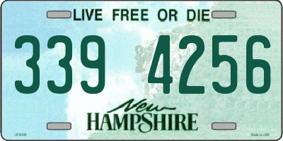 NH license plate 3394256