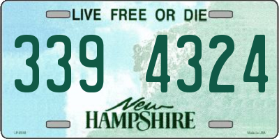 NH license plate 3394324