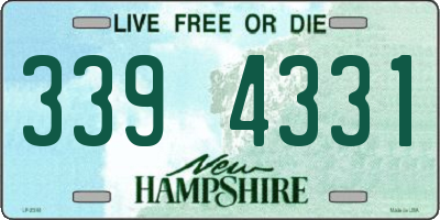 NH license plate 3394331
