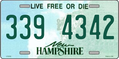 NH license plate 3394342