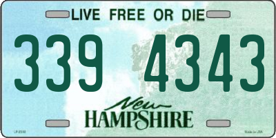 NH license plate 3394343