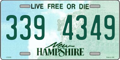 NH license plate 3394349