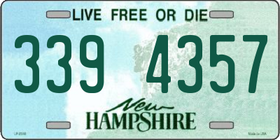 NH license plate 3394357