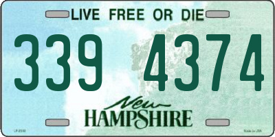 NH license plate 3394374