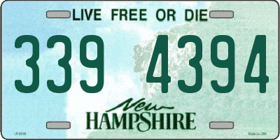 NH license plate 3394394
