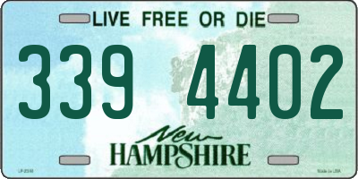 NH license plate 3394402