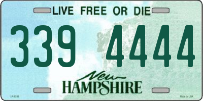 NH license plate 3394444