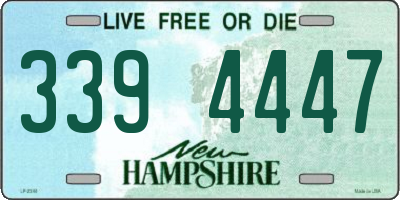 NH license plate 3394447