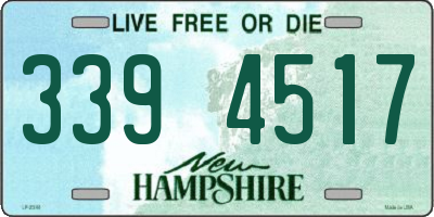NH license plate 3394517