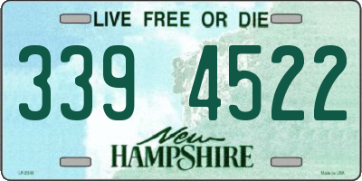 NH license plate 3394522