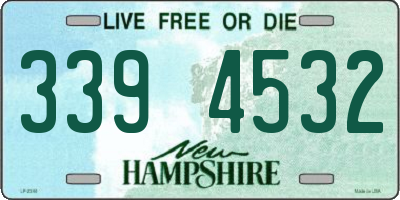 NH license plate 3394532