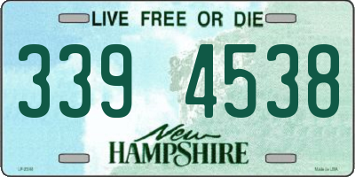 NH license plate 3394538
