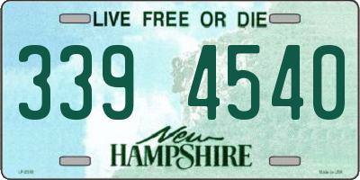 NH license plate 3394540