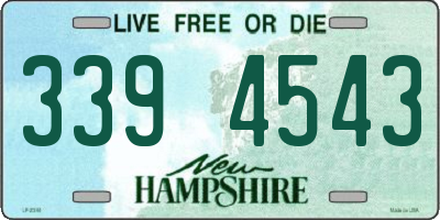 NH license plate 3394543