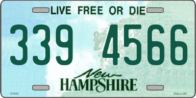 NH license plate 3394566