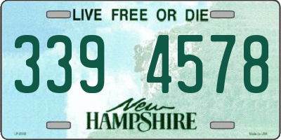 NH license plate 3394578
