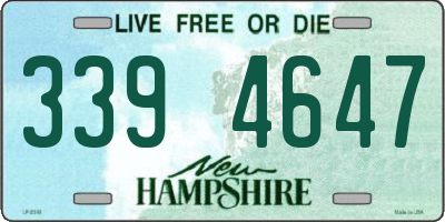 NH license plate 3394647