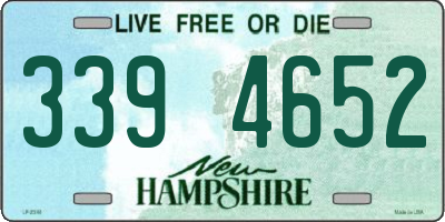 NH license plate 3394652