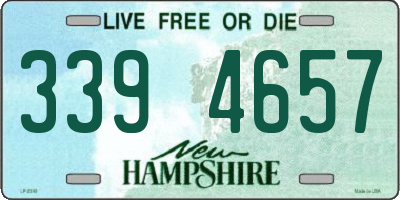 NH license plate 3394657