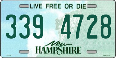 NH license plate 3394728