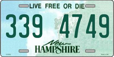 NH license plate 3394749