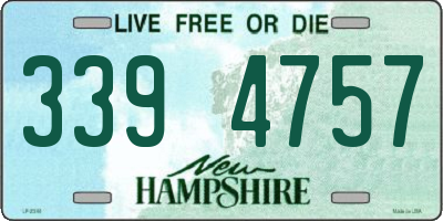 NH license plate 3394757