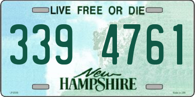 NH license plate 3394761