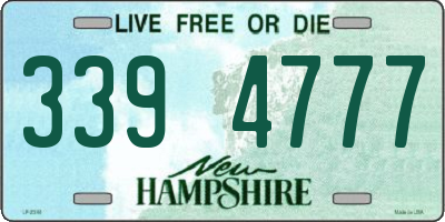 NH license plate 3394777