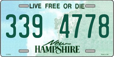 NH license plate 3394778