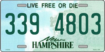 NH license plate 3394803