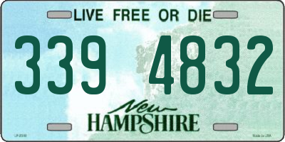 NH license plate 3394832