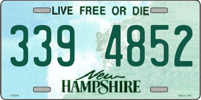 NH license plate 3394852