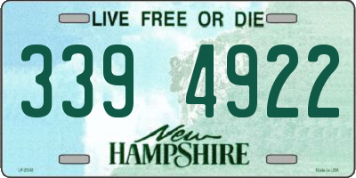 NH license plate 3394922