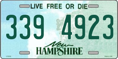 NH license plate 3394923