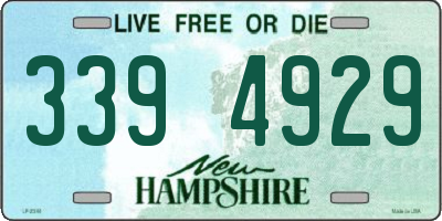 NH license plate 3394929