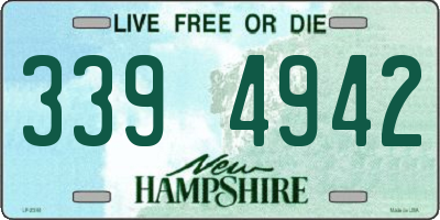 NH license plate 3394942