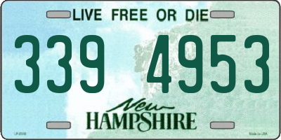 NH license plate 3394953
