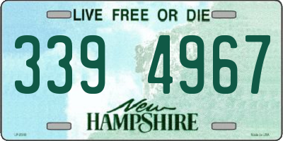 NH license plate 3394967