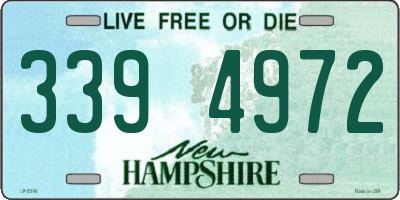 NH license plate 3394972
