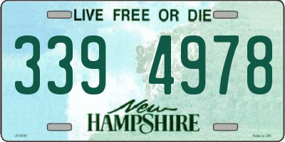 NH license plate 3394978