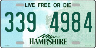 NH license plate 3394984