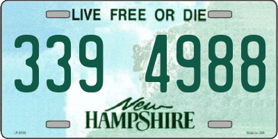 NH license plate 3394988