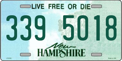 NH license plate 3395018