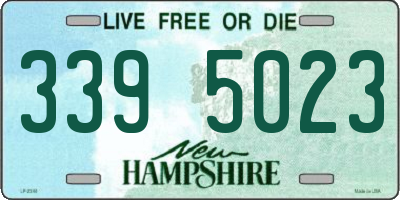 NH license plate 3395023